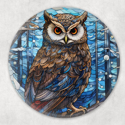 Owl Tempered Glass Cutting Board, Kitchen Decor, Housewarming Gift, Unique Gift, Owl Theme, , 4 Size Choices